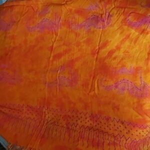 Vintage* Large Marca Comercial Orange Shawl/Scarf